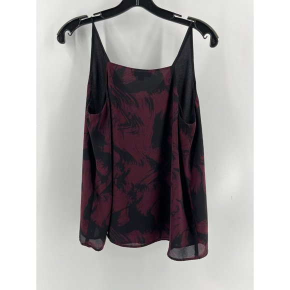 Dalia Women's Burgundy Black Cami Tank Top Spaghetti Straps Size Medium - Picture 4 of 10